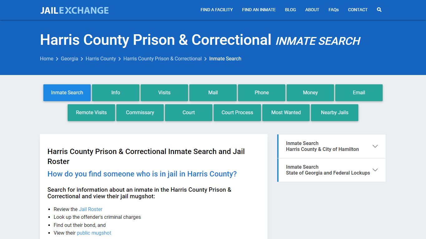 Harris County Prison & Correctional Inmate Search - Jail Exchange